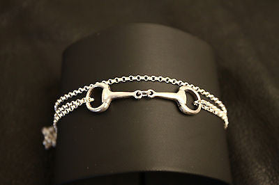 Fine 925 handmade sterling silver horse bit bracelet - Sterling silver jewelry - GoldSnaffle