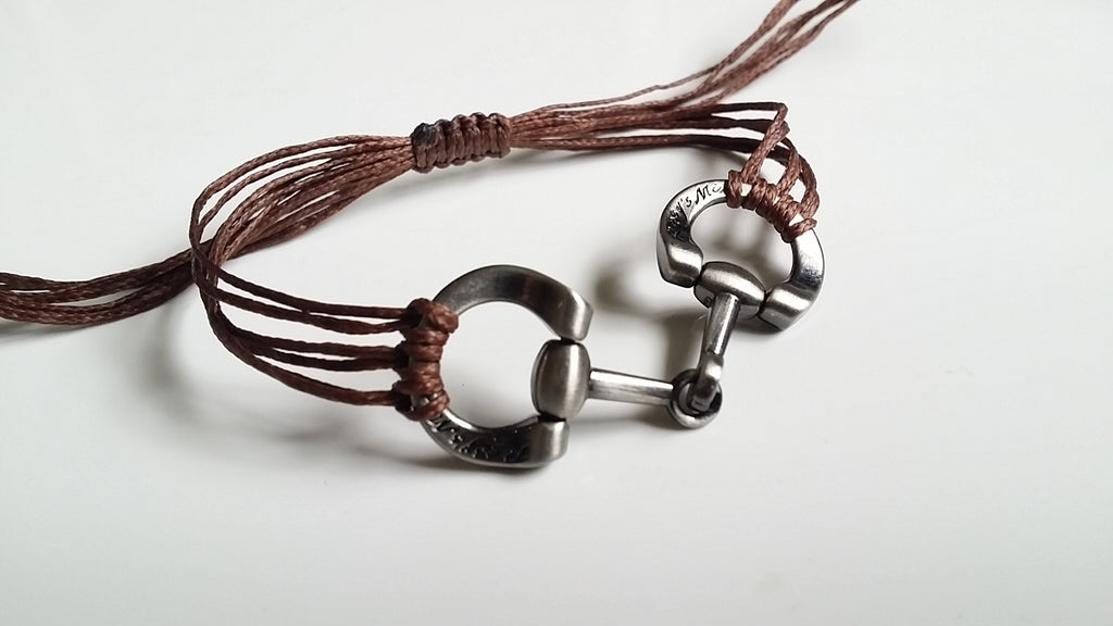 BR3GSS brushed silver horse bit snaffle bracelet - bracelet - GoldSnaffle