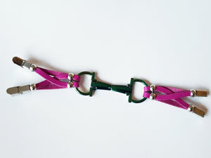 Stunning double fusha leather bracelet
