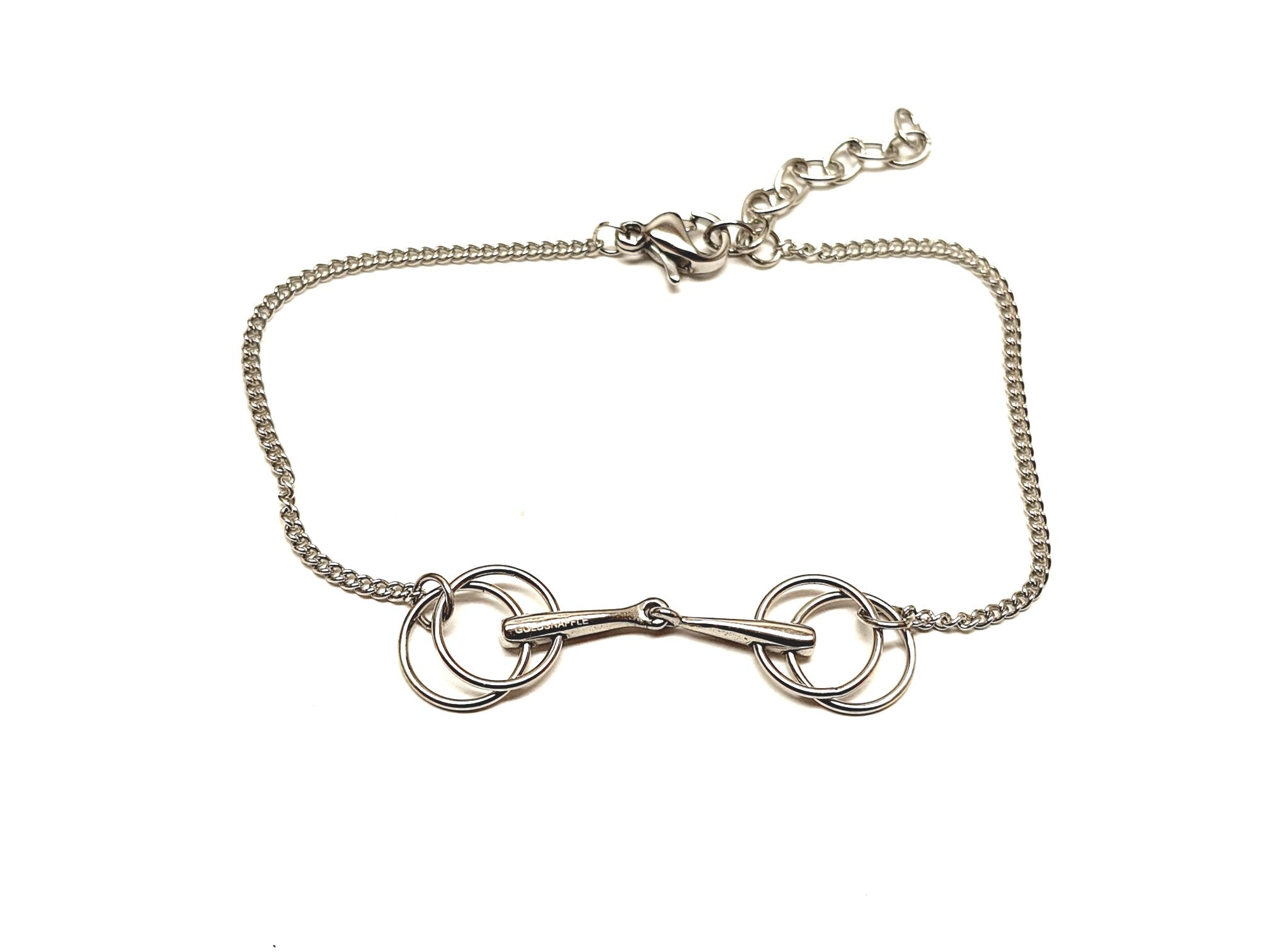 Double ring Horse bit necklace or bracelet