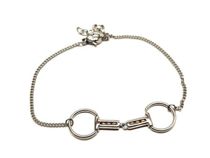 Ring bit copper roller necklace or bracelet