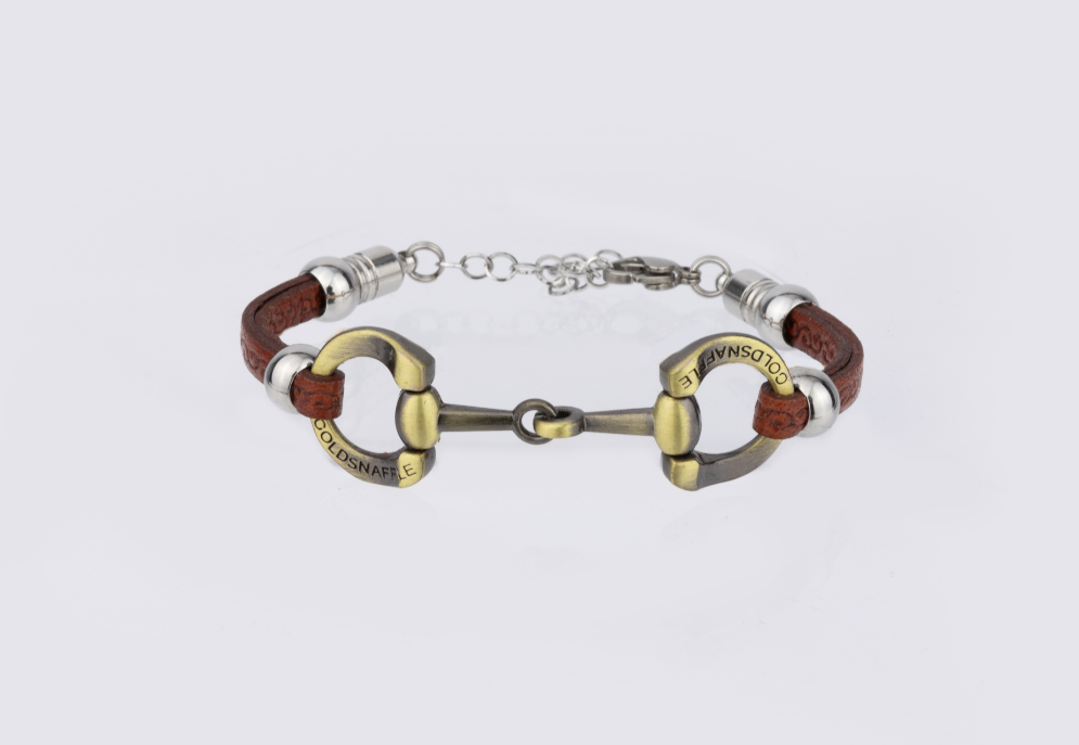Wholesale 5mm leather chain horse bit bracelets
