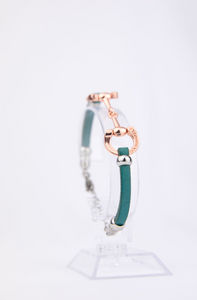 Wholesale 5mm leather chain horse bit bracelets