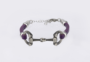 Wholesale 5mm leather chain horse bit bracelets