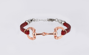 Wholesale 5mm leather chain horse bit bracelets
