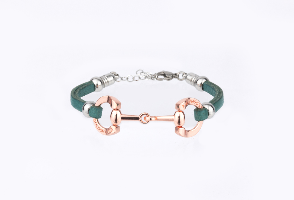Wholesale 5mm leather chain horse bit bracelets