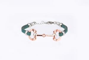 Wholesale 5mm leather chain horse bit bracelets