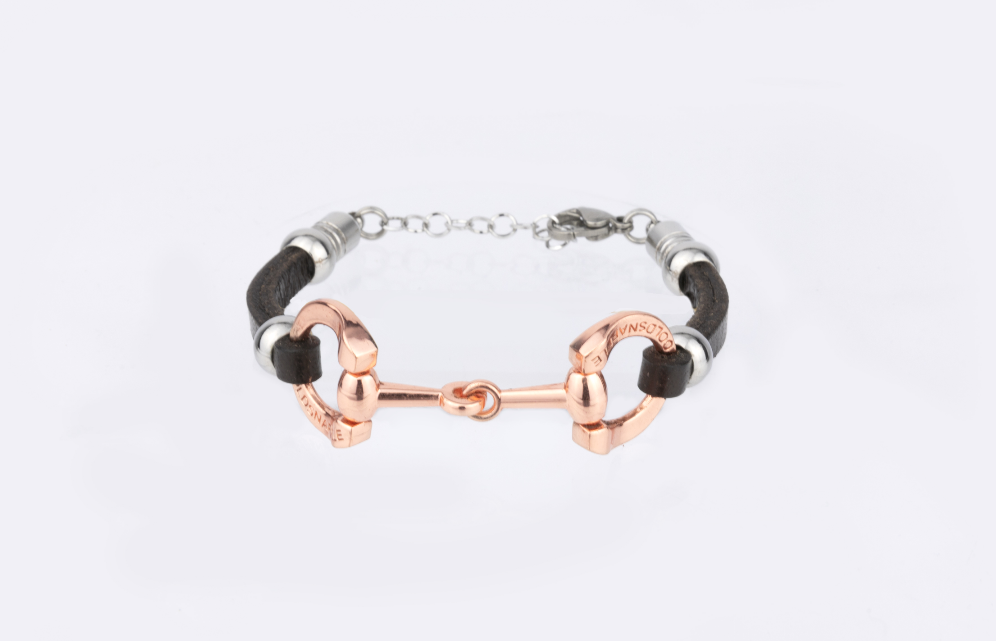 Wholesale 5mm leather chain horse bit bracelets