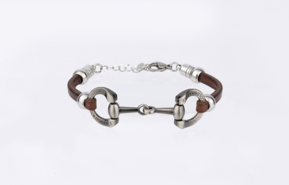 Wholesale 5mm leather chain horse bit bracelets