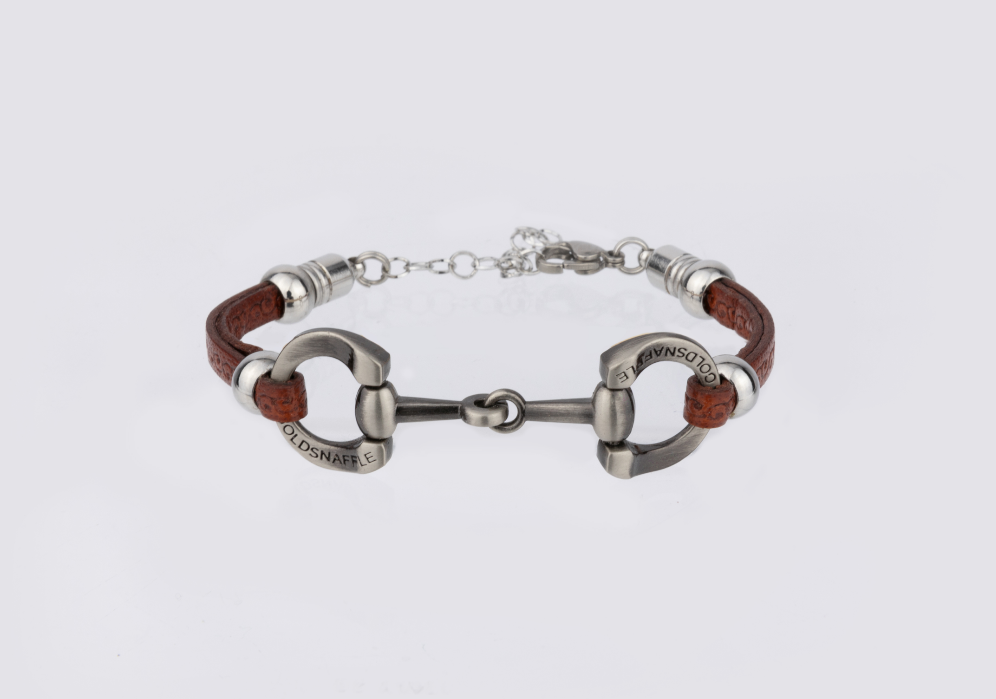 Wholesale 5mm leather chain horse bit bracelets