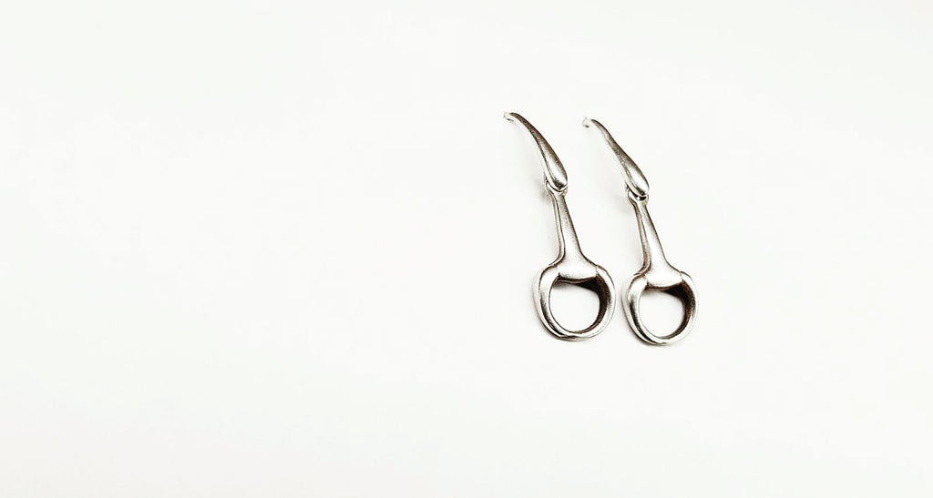 Classy snaffle sterling silver earrings - earrings - GoldSnaffle