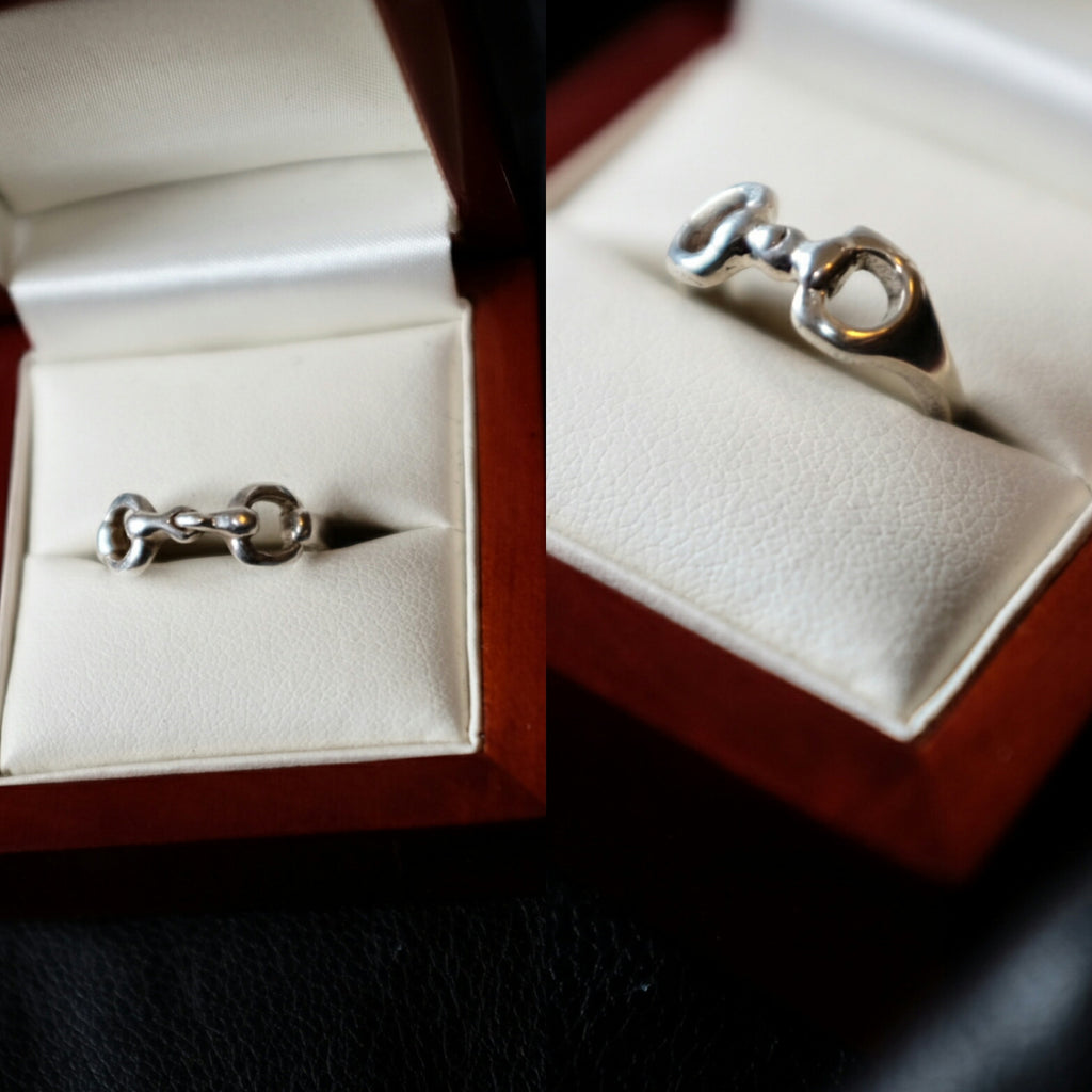 Horse bit ring - Sterling silver jewelry - GoldSnaffle