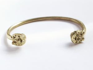 Horseshoe and horse heads bangle