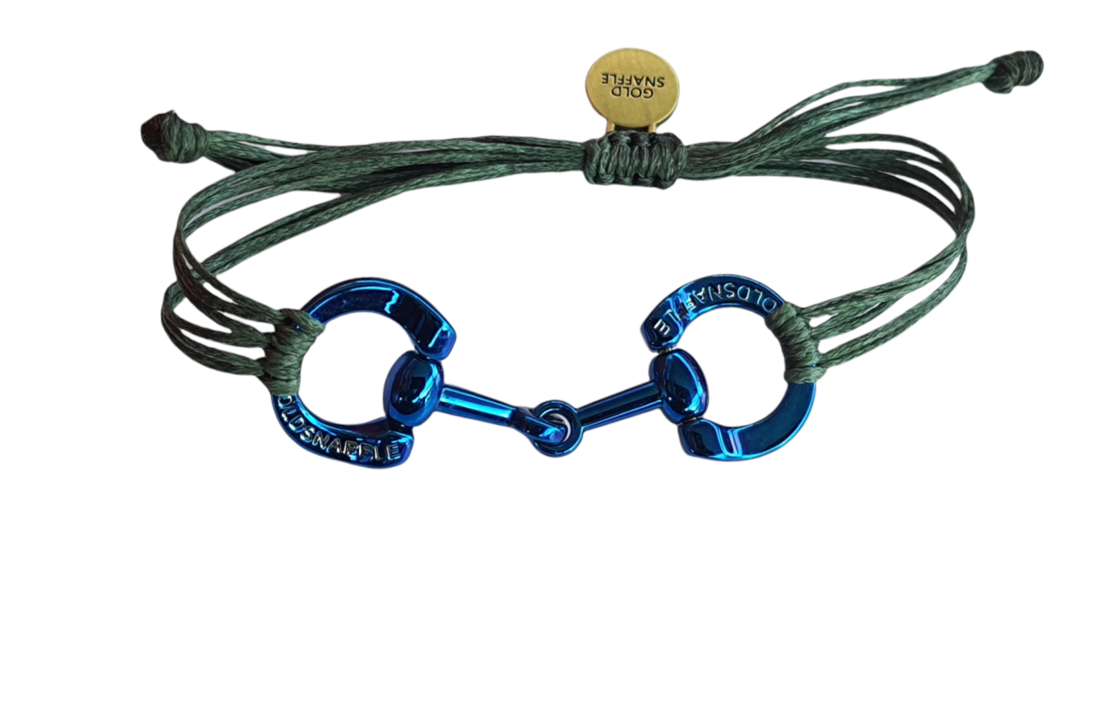 Blue horse bit snaffle bracelet