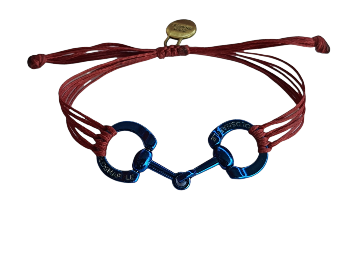 Blue horse bit snaffle bracelet