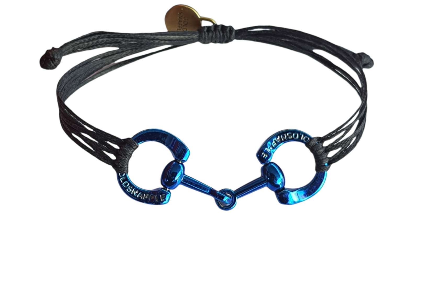 Blue horse bit snaffle bracelet