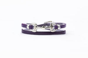 Double leather strap small snaffle bit